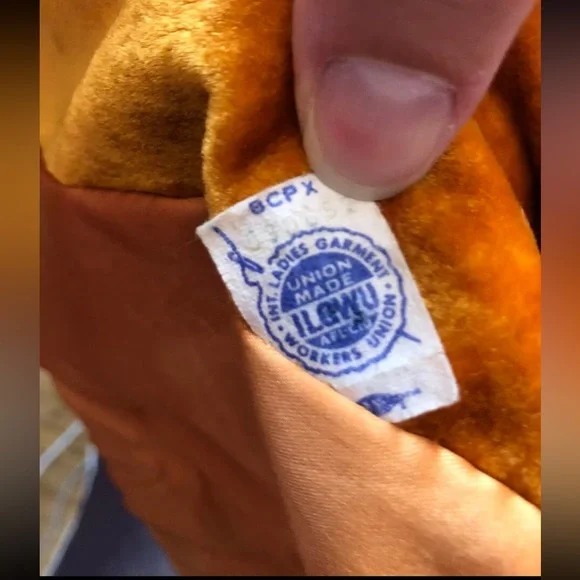 Country Pacer rare 60s gold velvet penny lane fur sleeve Russian coat - Picture 14 of 16